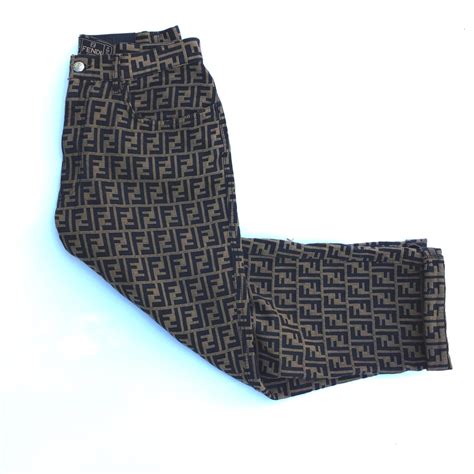 fendi zucca print pants|fendi trousers.